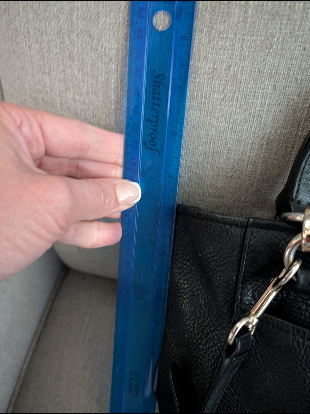 Coach Black Leather Tote with Gold Hardware - Picture 4 of 7